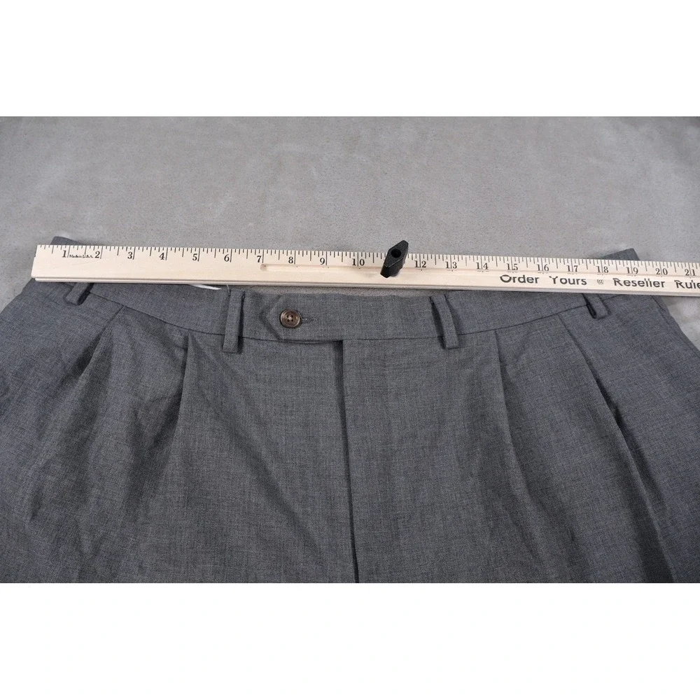 Lauren Ralph Lauren Pants Mens 42x30 Gray Dress Pants Pleated Cuffed Classic